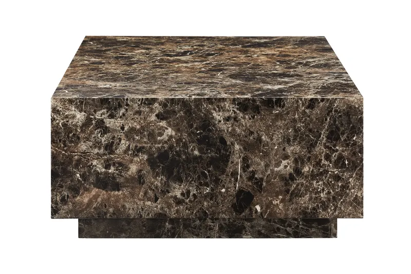 Couchtisch Braun 120 × 75 cm in Marmoroptik, Ansicht 3