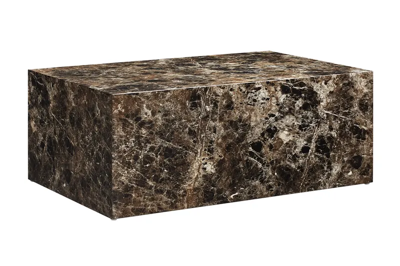 Couchtisch Braun 90 × 60 cm in Marmoroptik, Ansicht 2