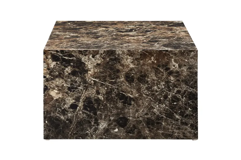 Couchtisch Braun 90 × 60 cm in Marmoroptik, Ansicht 3