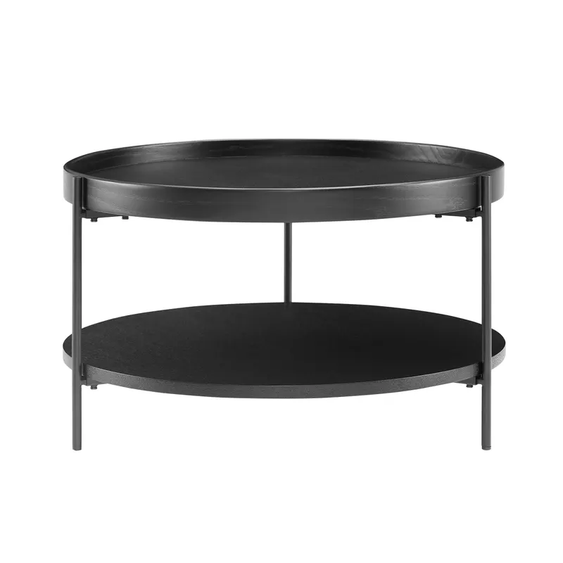 Couchtisch-Set, 2-teilig, Schwarz, Ansicht 2