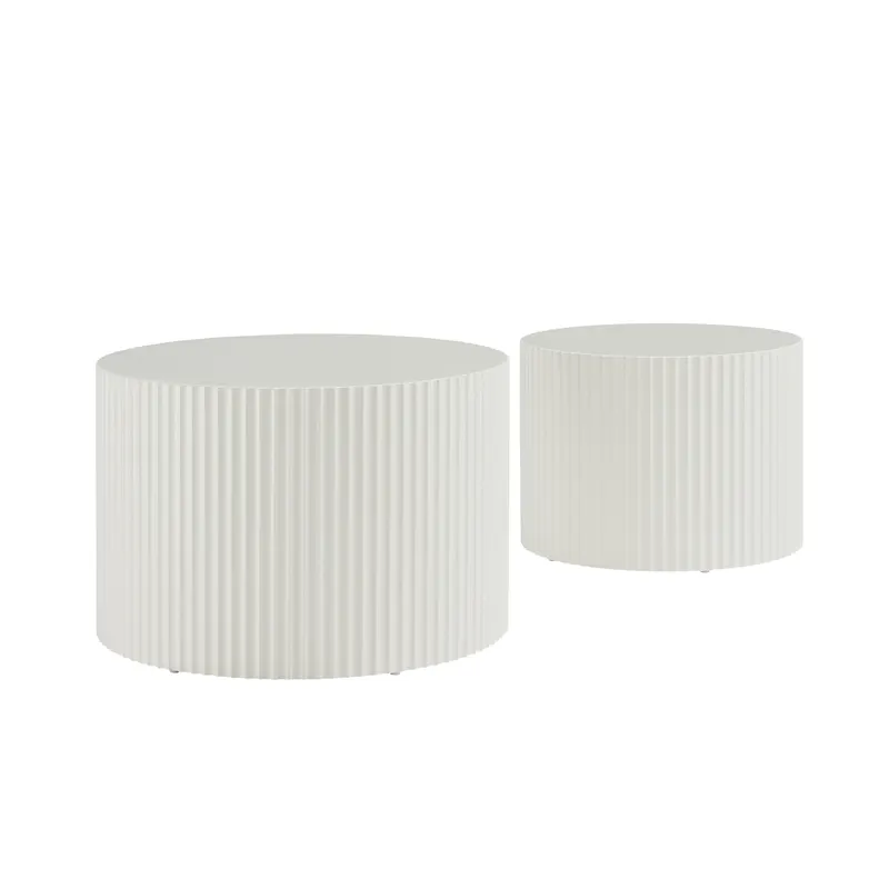Couchtisch-Set 2-teilig Naturweiß, Ansicht 2