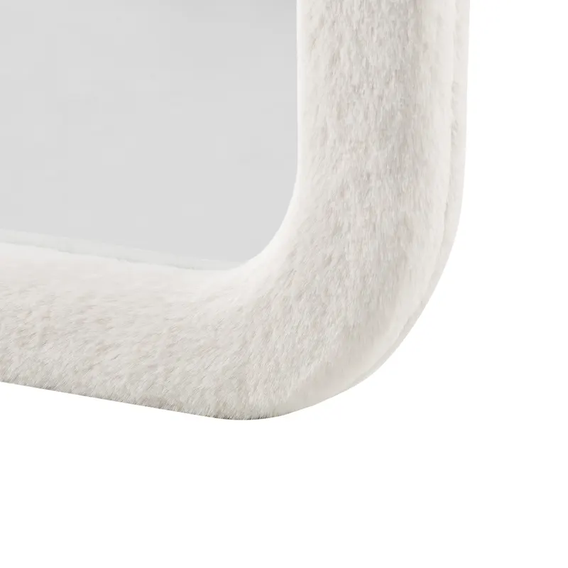 Spiegel mit Kunstfell, Beige, 60 × 160 cm, Ansicht 4