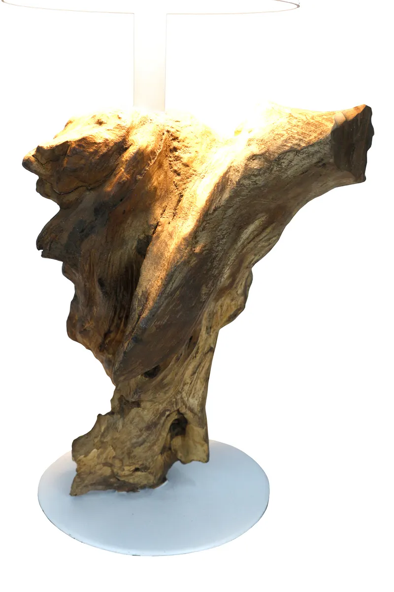 Tischleuchte 29 cm Natur/Weiß mit LED-Akku, Ansicht 5