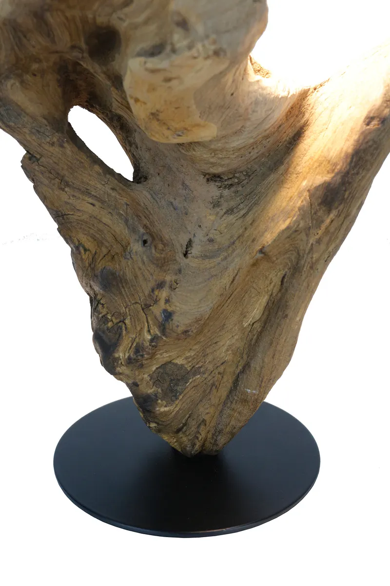 Tischleuchte 29 cm Natur/Schwarz mit LED-Akku, Ansicht 5