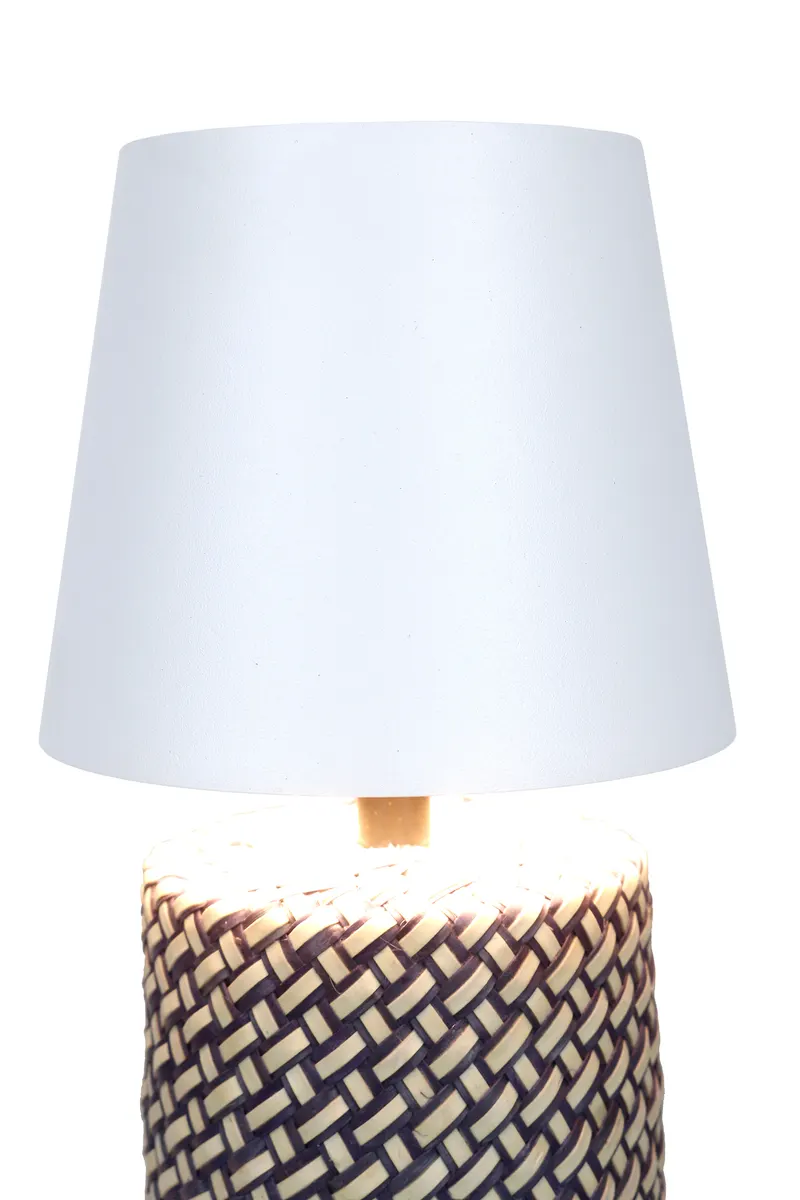 Tischleuchte Schwarz/Weiß 29 cm mit LED-Akku, Ansicht 3