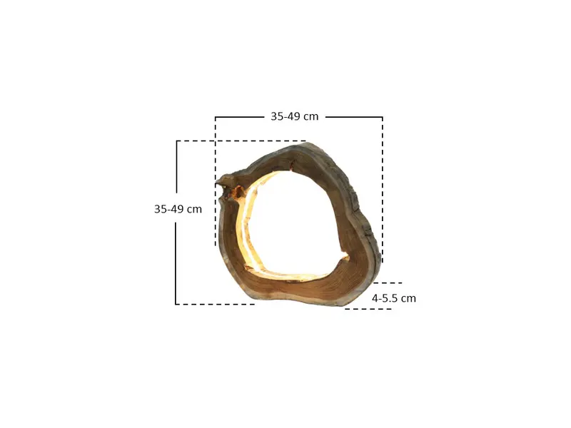 LED-Tischleuchte aus Treibholz Natur, Ansicht 7
