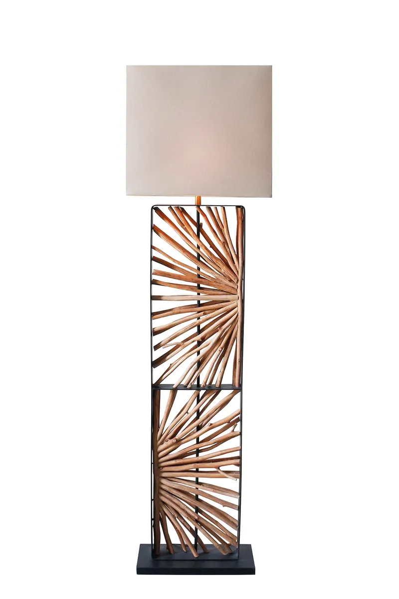 Stehleuchte Treibholz Natur/Beige 165 cm, Ansicht 1