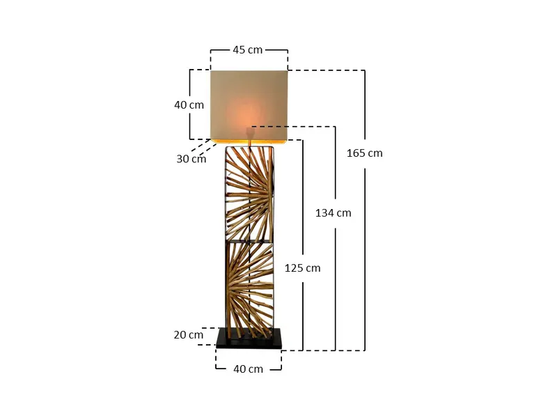 Stehleuchte Treibholz Natur/Beige 165 cm, Ansicht 10