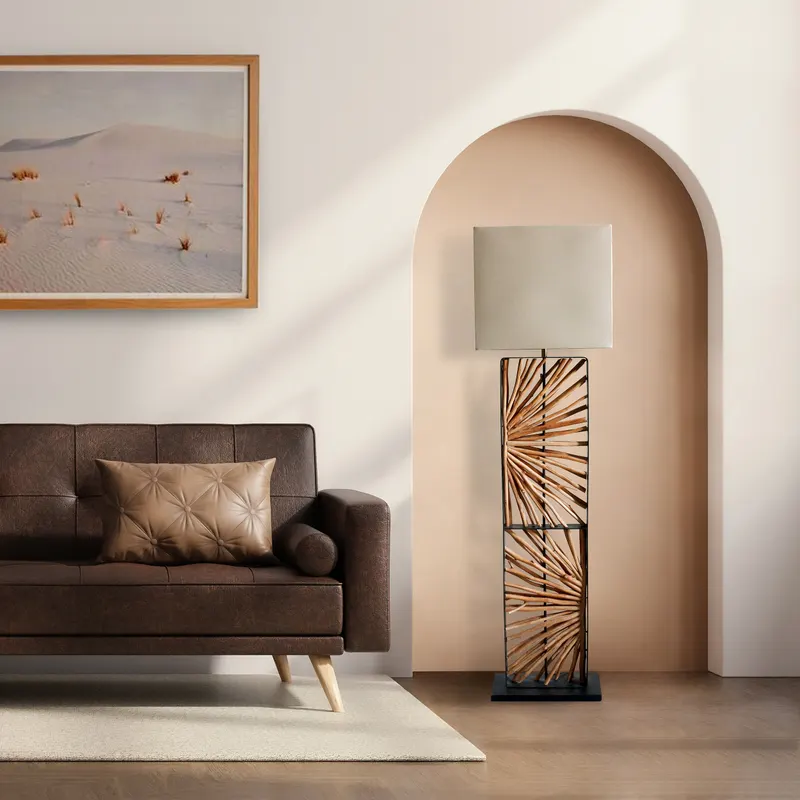 Stehleuchte Treibholz Natur/Beige 165 cm, Ansicht 13