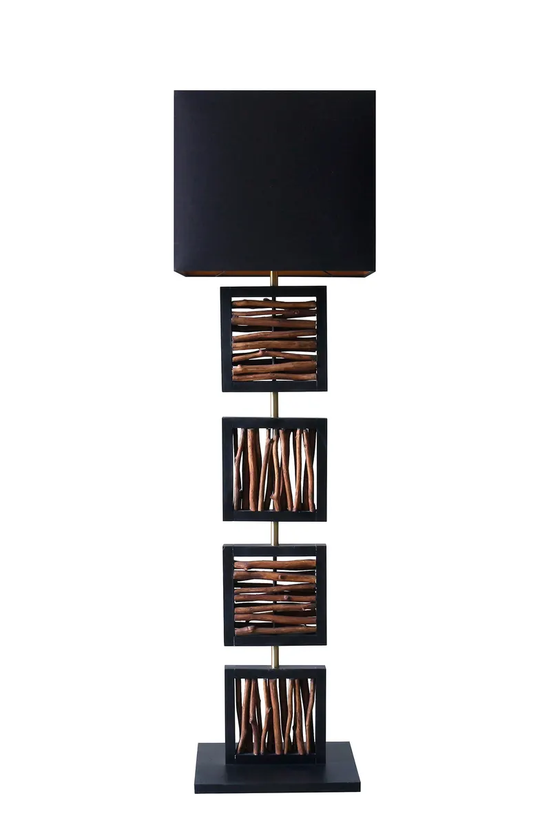 Stehleuchte Treibholz Natur/Schwarz 163 cm, Ansicht 2