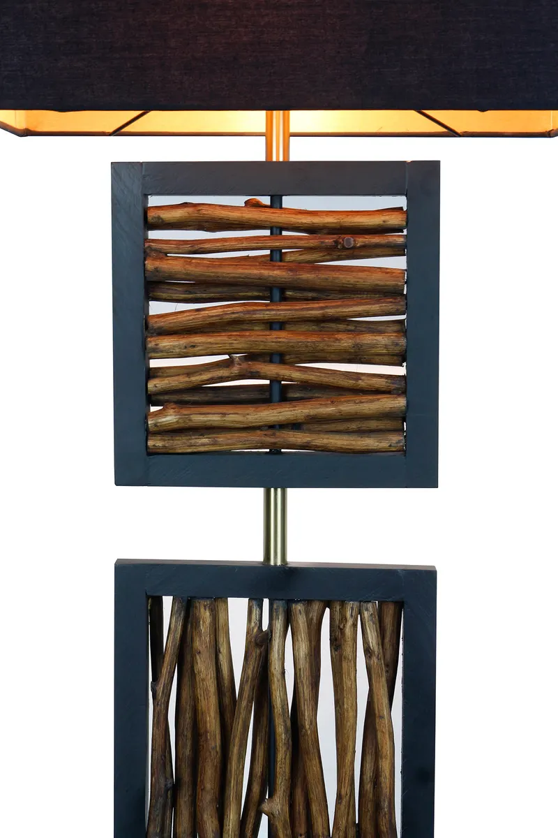 Stehleuchte Treibholz Natur/Schwarz 163 cm, Ansicht 7