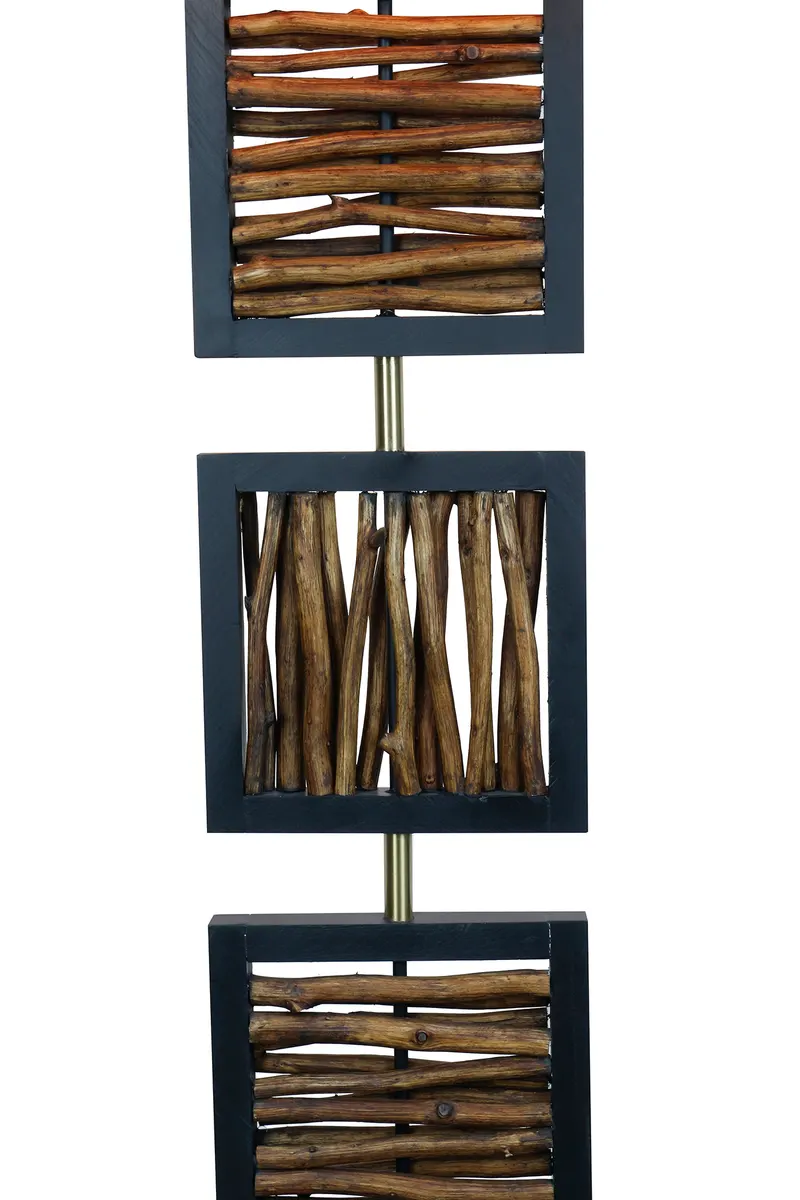 Stehleuchte Treibholz Natur/Schwarz 163 cm, Ansicht 8