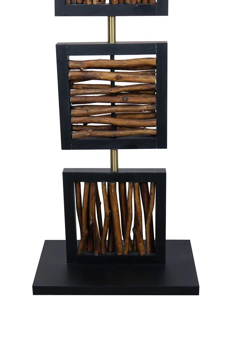Stehleuchte Treibholz Natur/Schwarz 163 cm, Ansicht 9