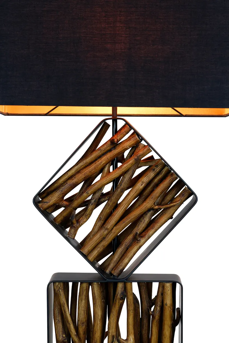 Stehleuchte Treibholz Natur/Schwarz 155 cm, Ansicht 7