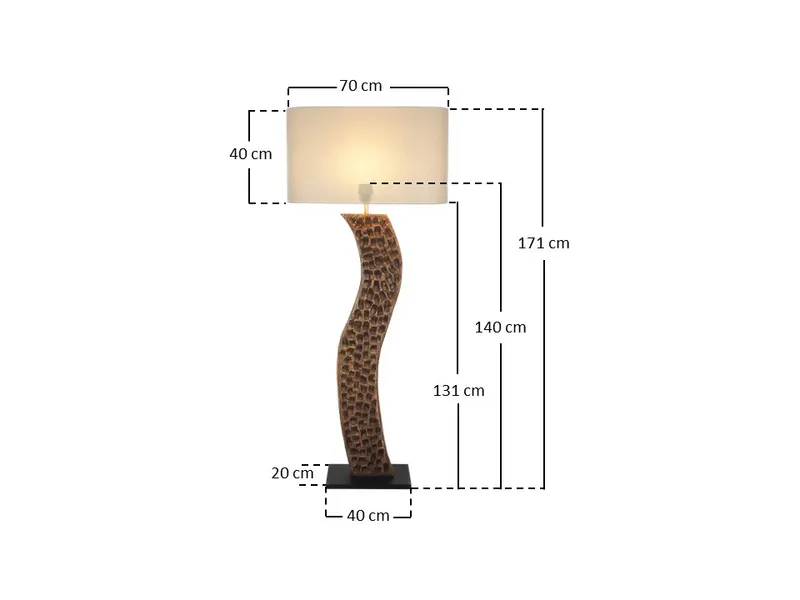 Stehleuchte Akazie/Leinen Natur 171 cm, Ansicht 10