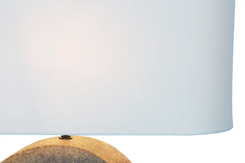 Tischleuchte aus Keramik und Leinen, Grün/Beige, Ansicht 5