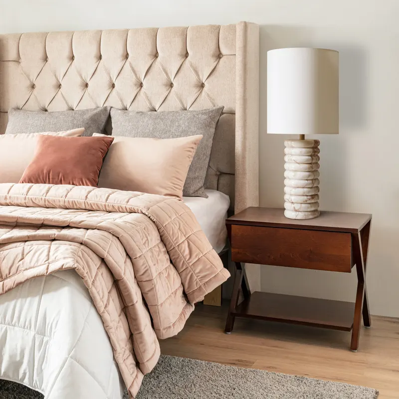 Tischleuchte Marmor/Leinen Beige, Ansicht 13
