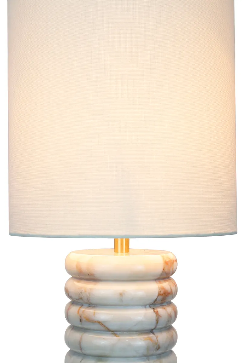 Tischleuchte Marmor/Leinen Beige, Ansicht 7