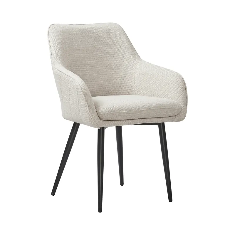 Esszimmerstuhl Strukturstoff Beige, Ansicht 1