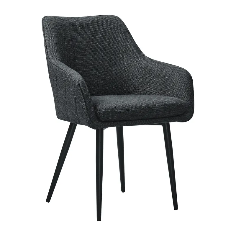 Freja Esszimmerstuhl, Hellgrau/Schwarz