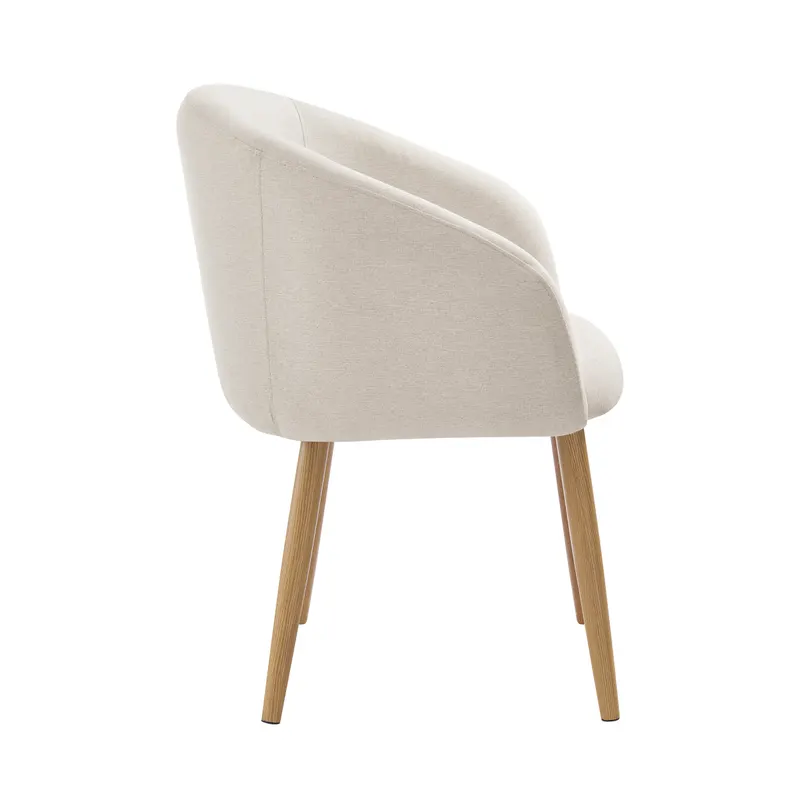 Armlehnstuhl 2er-Set Strukturstoff Beige, Ansicht 3