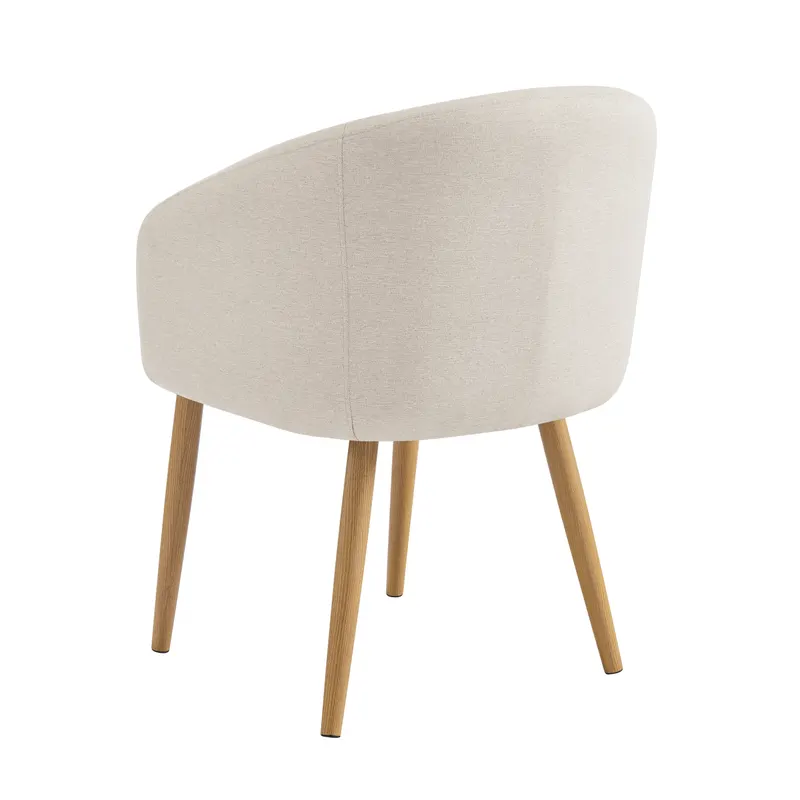 Armlehnstuhl 2er-Set Strukturstoff Beige, Ansicht 4
