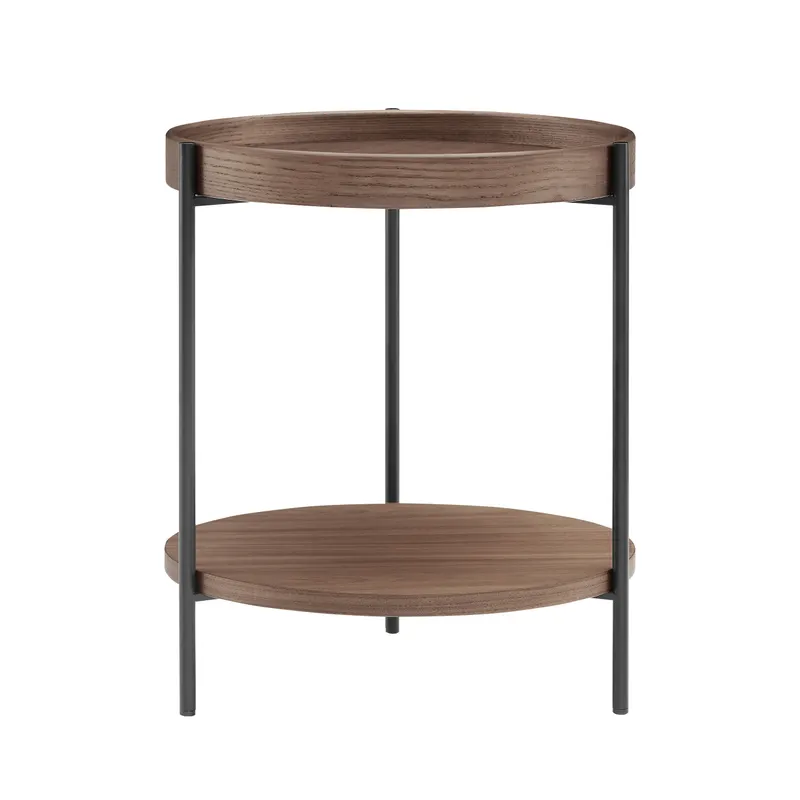 Beistelltisch Ø 44 cm Walnuss, Ansicht 1