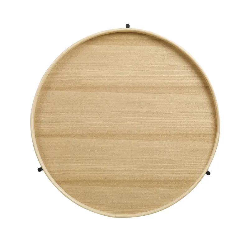 Couchtisch Ø 69 cm Natur/Schwarz, Ansicht 4