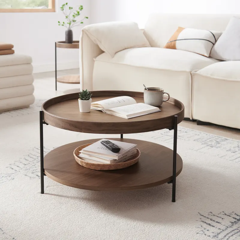Couchtisch Ø 69 cm Walnuss, Ansicht 4