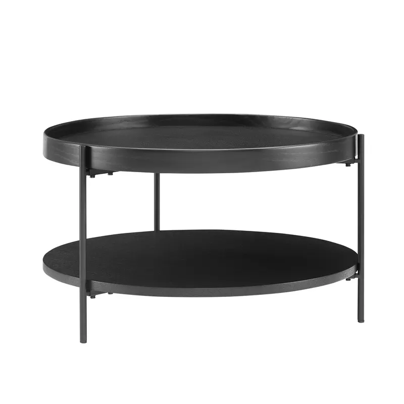 Couchtisch Ø 69 cm Schwarz, Ansicht 2