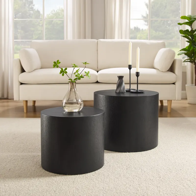 Couchtisch-Set, 2-teilig, Schwarz, Ansicht 4