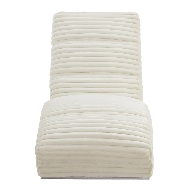 Chaiselongue Plüsch-Cord Beige, Ansicht 3