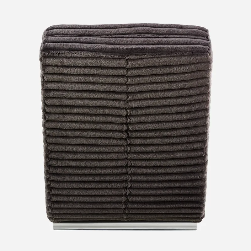 Chaiselongue Plüsch-Cord Schwarz, Ansicht 4