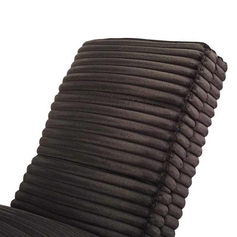 Chaiselongue Plüsch-Cord Schwarz, Ansicht 5