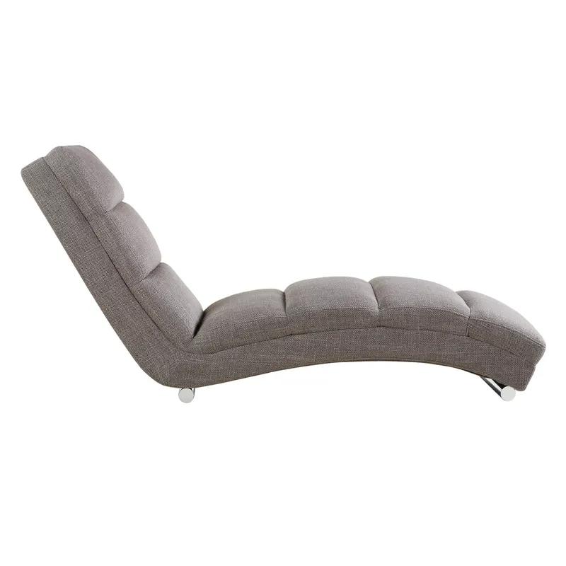 Chaiselongue Strukturstoff Grau, Ansicht 2