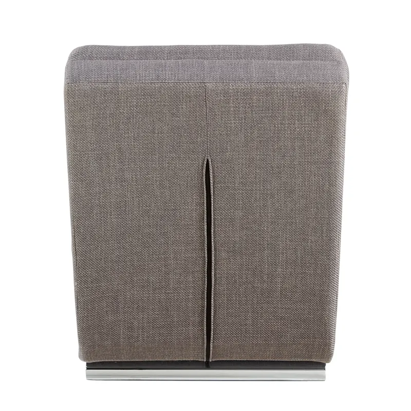 Chaiselongue Strukturstoff Grau, Ansicht 4