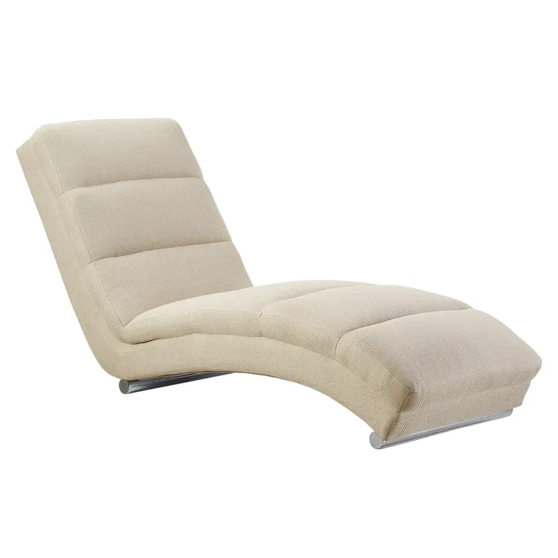 Sento Chaiselongue Strukturstoff, Grau/Chrom