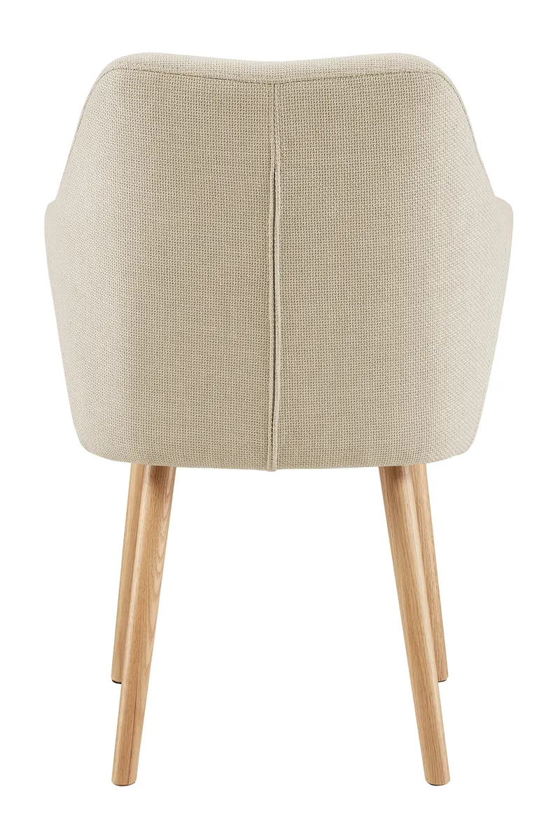 Armlehnstuhl Strukturstoff Beige, Ansicht 4