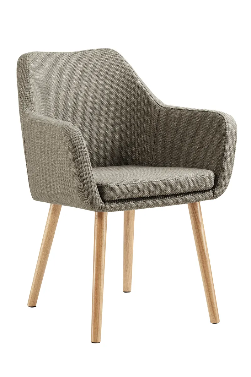 Darla Armlehnstuhl Strukturstoff, 62 × 60 × 84 cm, Braun/Natur