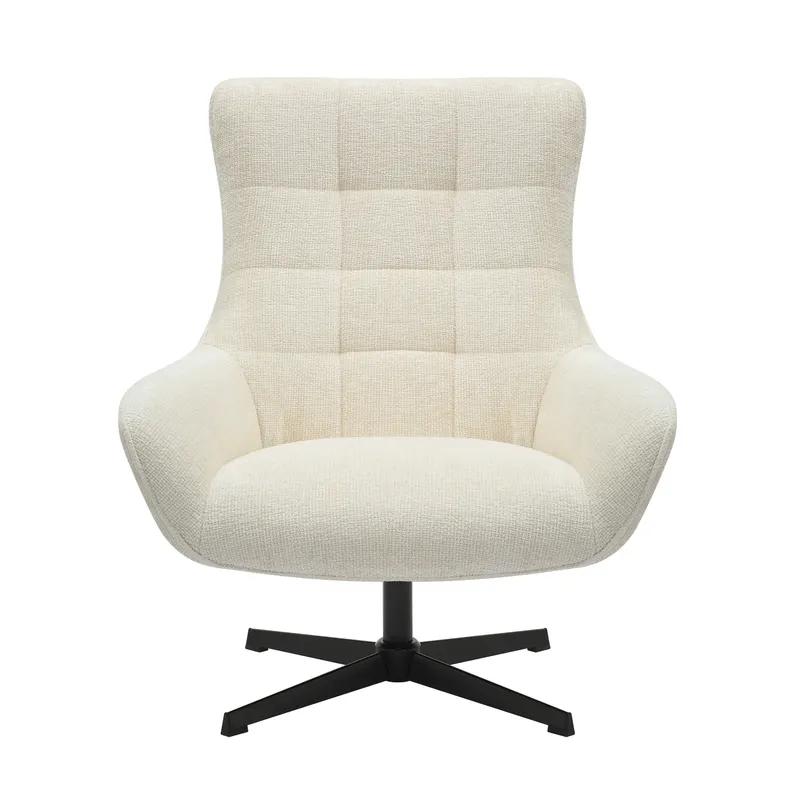 Sessel Chenillestoff Beige mit Drehfunktion, Ansicht 2