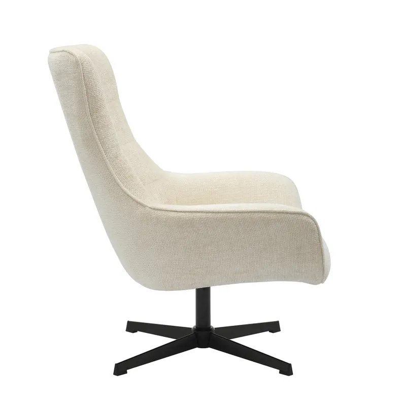 Sessel Chenillestoff Beige mit Drehfunktion, Ansicht 3