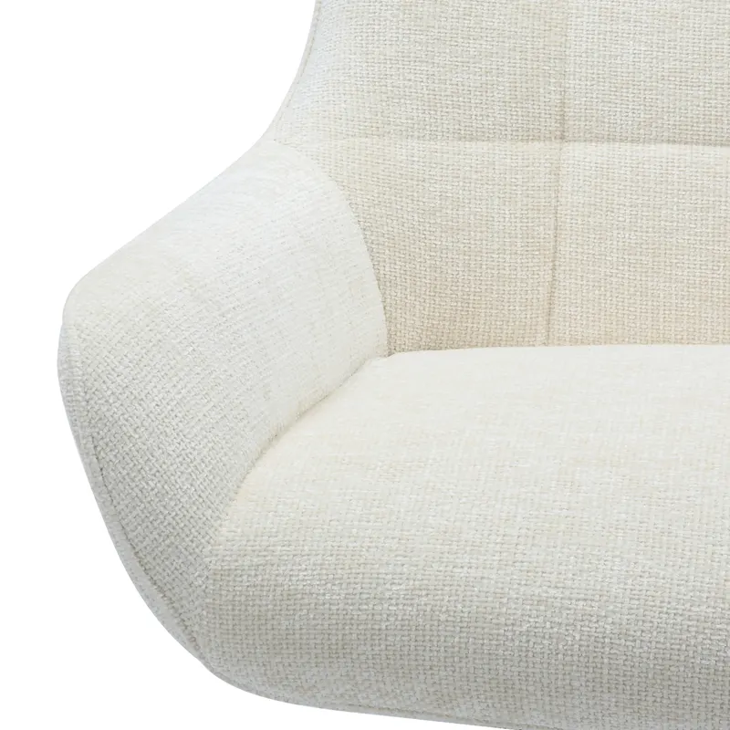 Sessel Chenillestoff Beige mit Drehfunktion, Ansicht 6