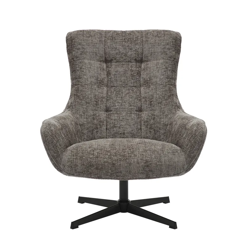 Sessel Chenillestoff Dunkelgrau, Ansicht 2