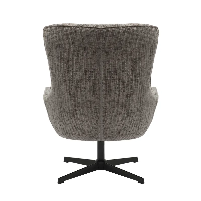 Sessel Chenillestoff Dunkelgrau, Ansicht 4