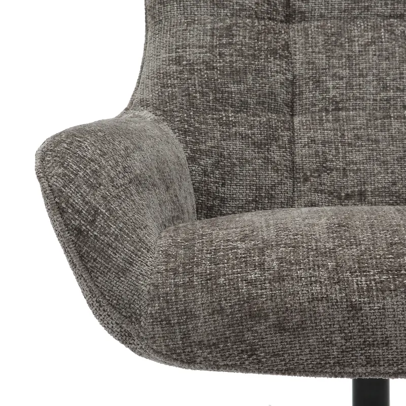 Sessel Chenillestoff Dunkelgrau, Ansicht 5