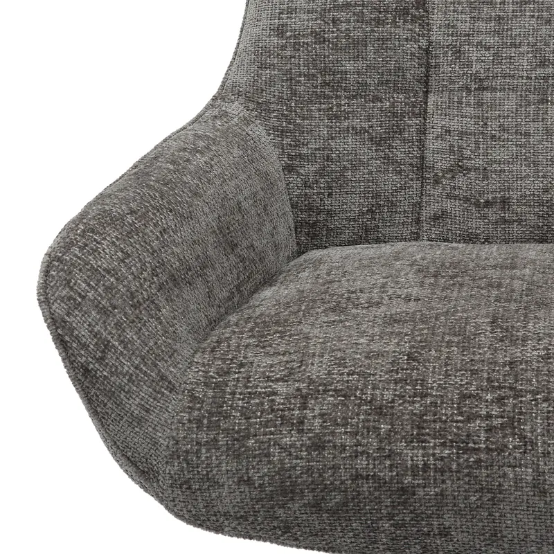 Sessel Chenillestoff Dunkelgrau, Ansicht 6