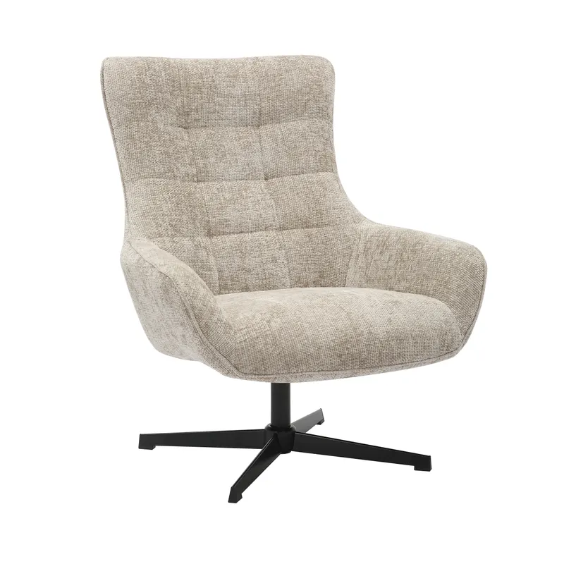 Sessel Chenillestoff Hellgrau, Ansicht 1