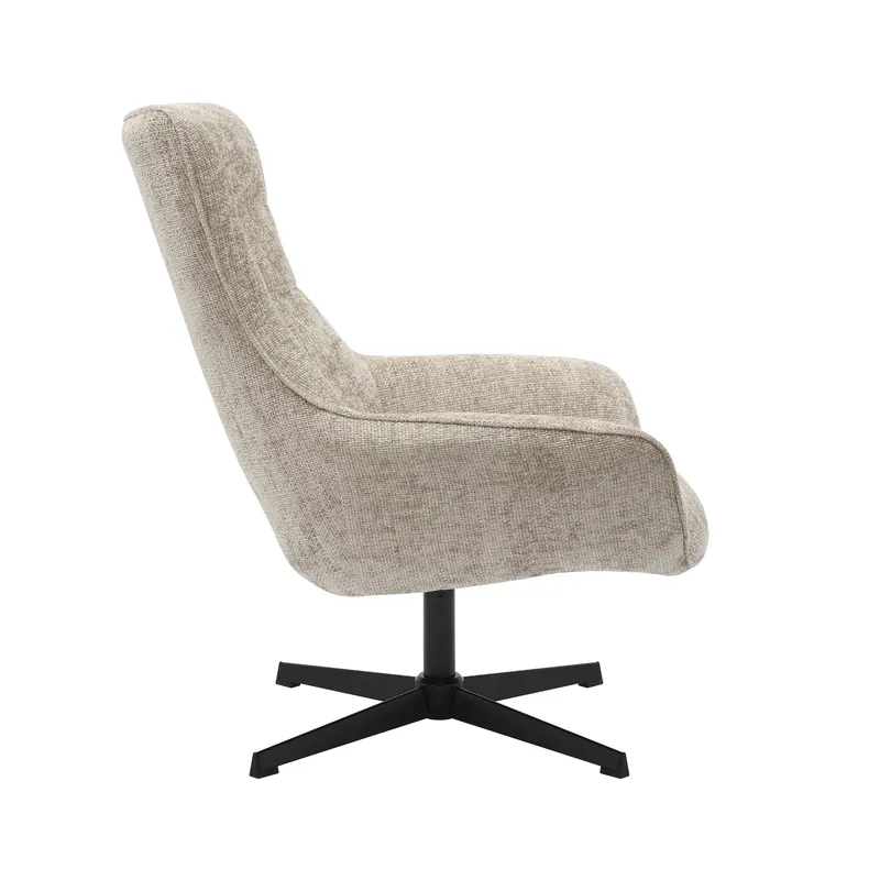Sessel Chenillestoff Hellgrau, Ansicht 3