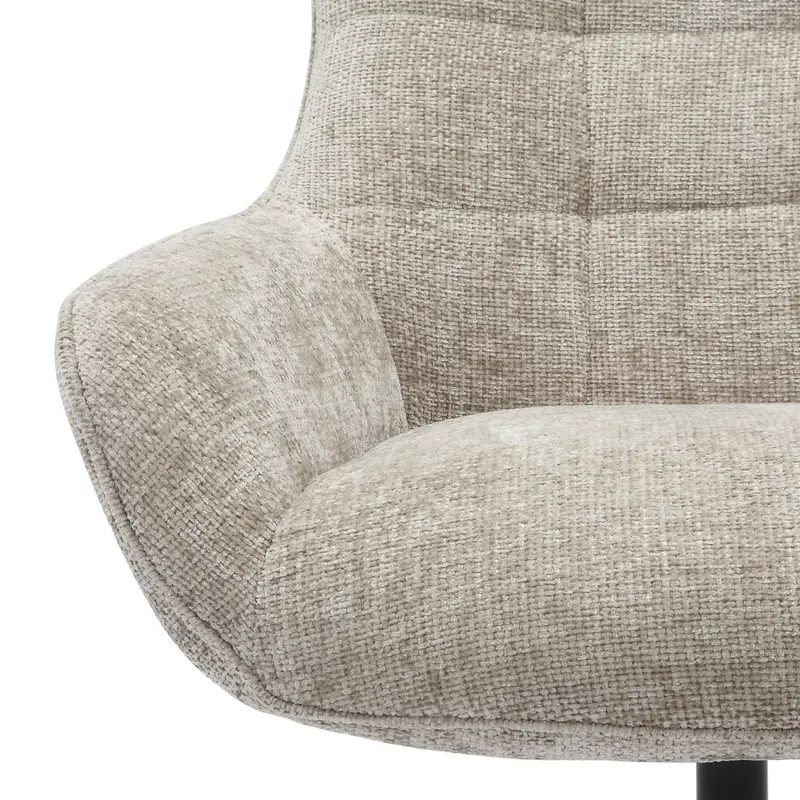 Sessel Chenillestoff Hellgrau, Ansicht 5