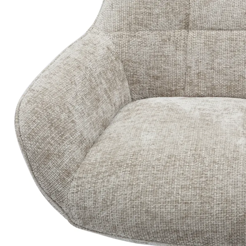 Sessel Chenillestoff Hellgrau, Ansicht 6